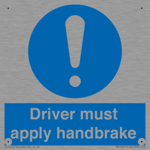 Driver must apply handbrake